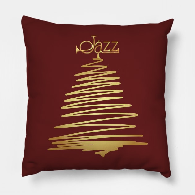 Jazz Christmas Tree Pillow by Blended Designs