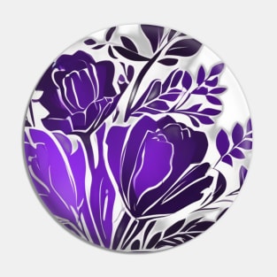 Elegant Purple Floral Bouquet Illustration No. 933 Pin