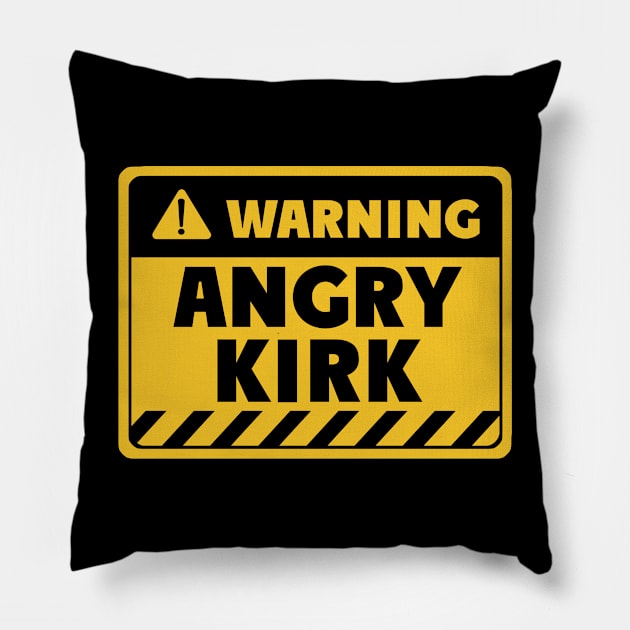 Angry Kirk Pillow by EriEri