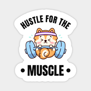 Training Muscles Cute Dog Puppy Workout Magnet