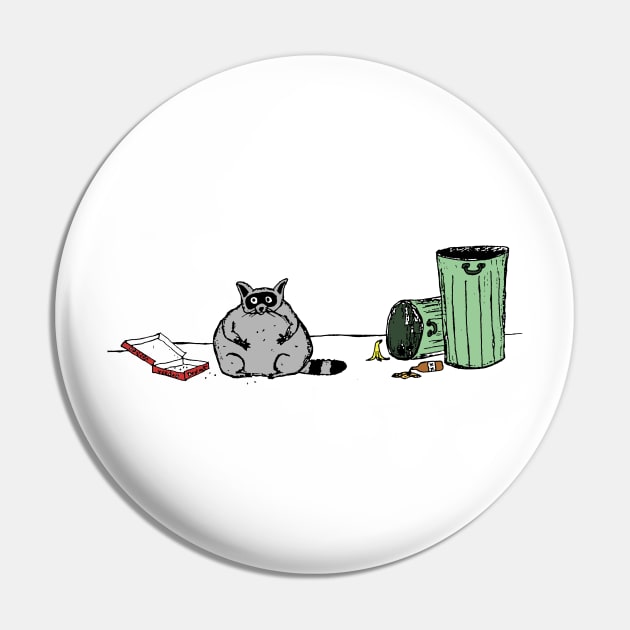 Fat Raccoon Pin by LK_TK_DESIGNS