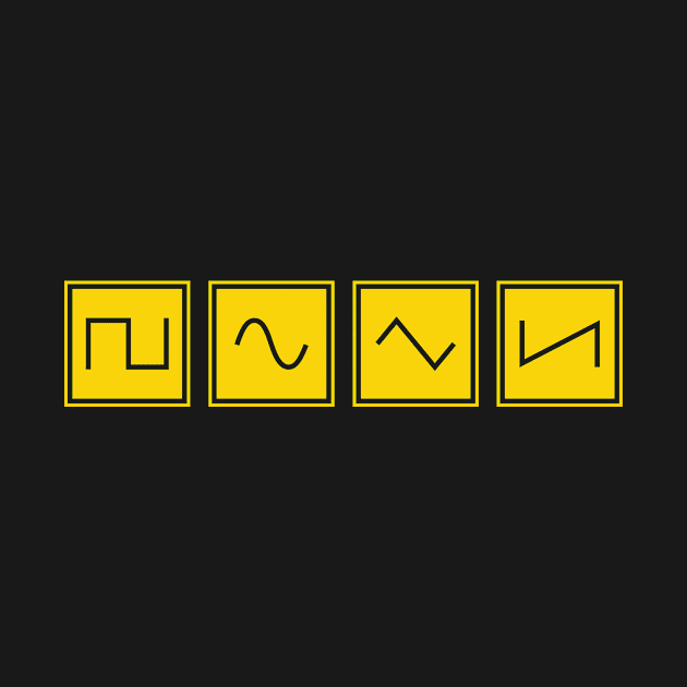 Synthesizer Waveforms Yellow by Atomic Malibu