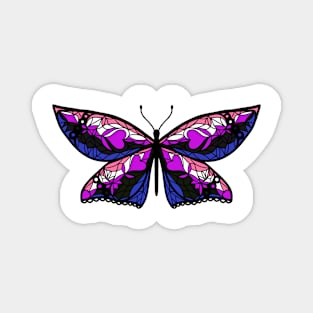 Fly With Pride: Genderfluid Flag Butterfly Magnet