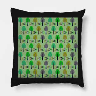 Trees and arrows Pillow