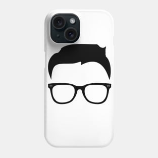 Nerd glasses with hairs Phone Case