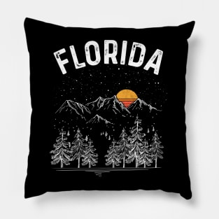 Vintage Retro Florida State Pillow