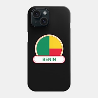 Benin Country Badge - Benin Flag Phone Case