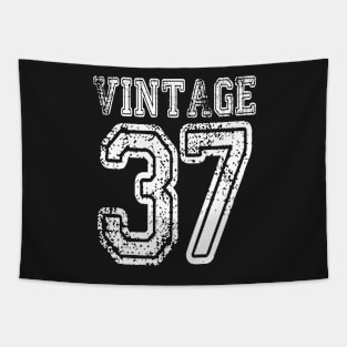 Vintage 37 2037 1937 T-shirt Birthday Gift Age Year Old Boy Girl Cute Funny Man Woman Jersey Style Tapestry