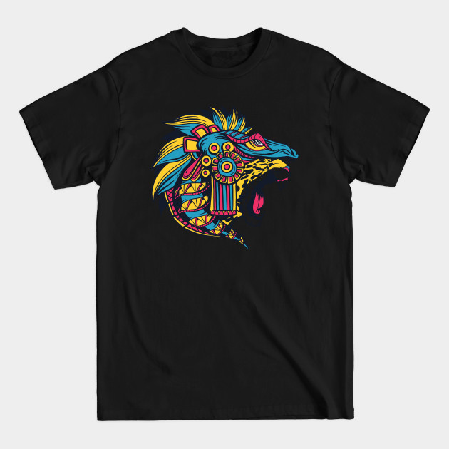 Discover Beautiful Aztec Jaguar Headress - Aztec - T-Shirt