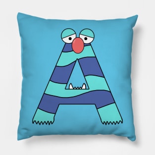 Initial A - Monster Letters Pillow