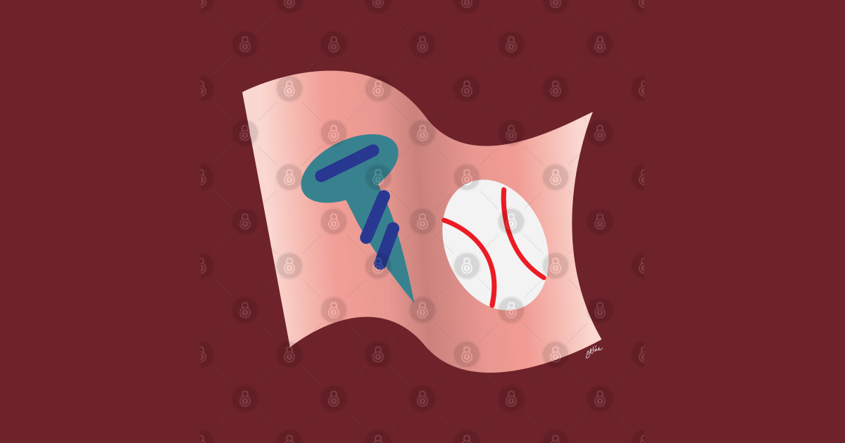 Screw Ball Flag Cartoon Crewneck Sweatshirt TeePublic