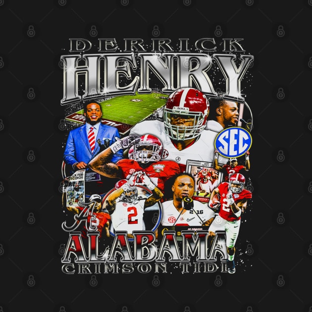 Derrick Henry College Vintage Bootleg by Richard Michaud Art