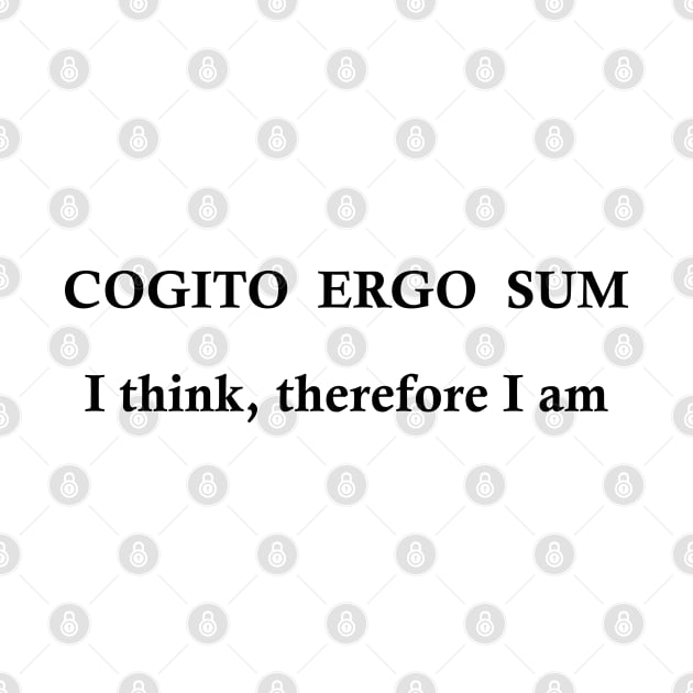 cogito ergo sum, i think therfore i am by omitay