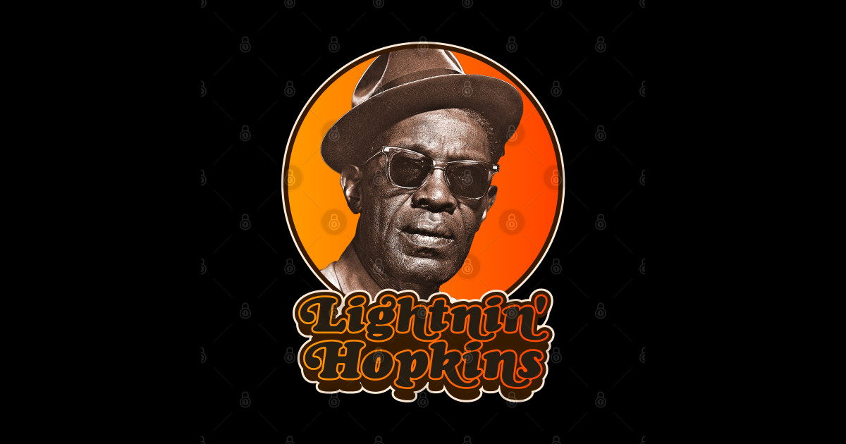 Retro Lightnin Hopkins Tribute - Lightnin Hopkins - Magnet | TeePublic