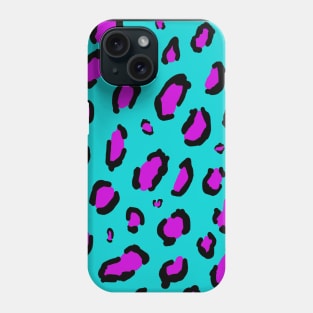 Blue Purple Leopard Animal Print Phone Case