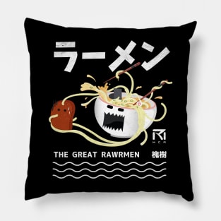 The Great Rawrmen Kaiju Pillow