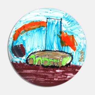 Excavator Digger by Noah -  Homeschool Art Class 2021/22 Art Supplies Fundraiser Pin