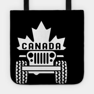 Canada Flag Jeep Canadian America Flag Jeep Vintage Jeep Candian Pride Jeep Tote