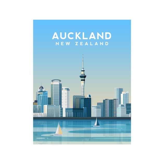 Auckland, New Zealand - Sky Tower Cityscape by typelab