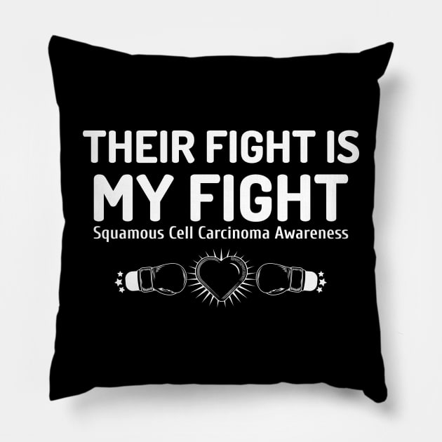 Squamous Cell Carcinoma Awareness Pillow by victoria@teepublic.com