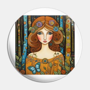 attractive fairy in the woods Pin