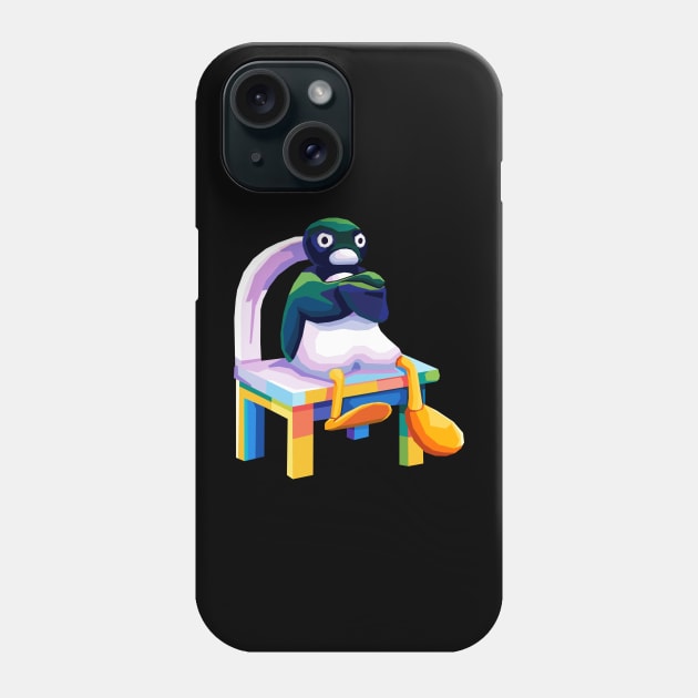 Angry Pingu meme pop art Phone Case by Kuli art