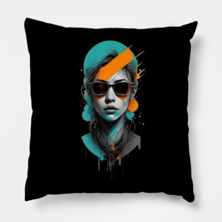 Abstract Modern Woman Pillow