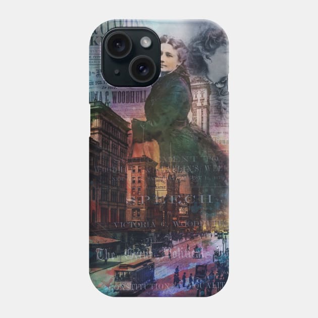 Collage Art Victoria Woodhull Phone Case by Floral Your Life!