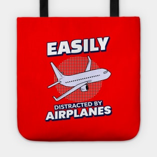 Easily Distracted By Airplanes Tote