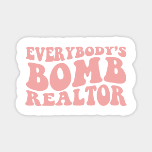 Everybody's Bomb Realtor Retro Design Magnet