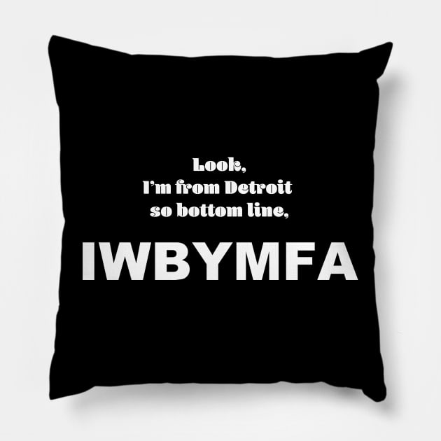 Detroit Bottom Line Pillow by Bashiri74