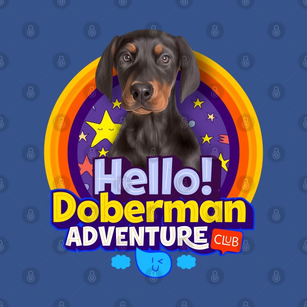 Doberman by Puppy & cute