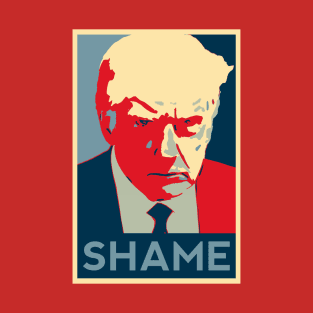 Trump mug shot Shame Obama HOPE poster style T-Shirt