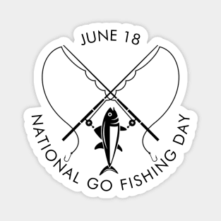 National Go Fishing Day Magnet