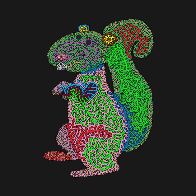 Psychedelic Squirrel by NightserFineArts