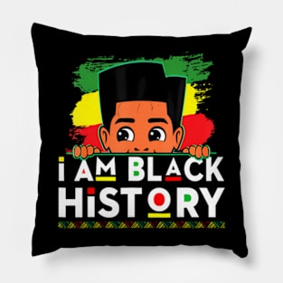 I Am Black History  for Kids Boys Black History Month Pillow