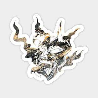 Golden Oni Mask Magnet