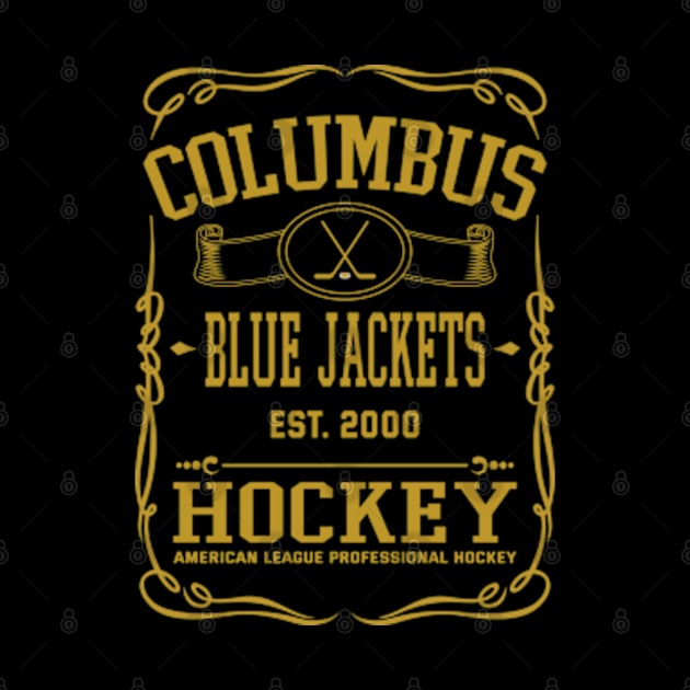 Vintage Blue Jackets Hockey by carlesclan