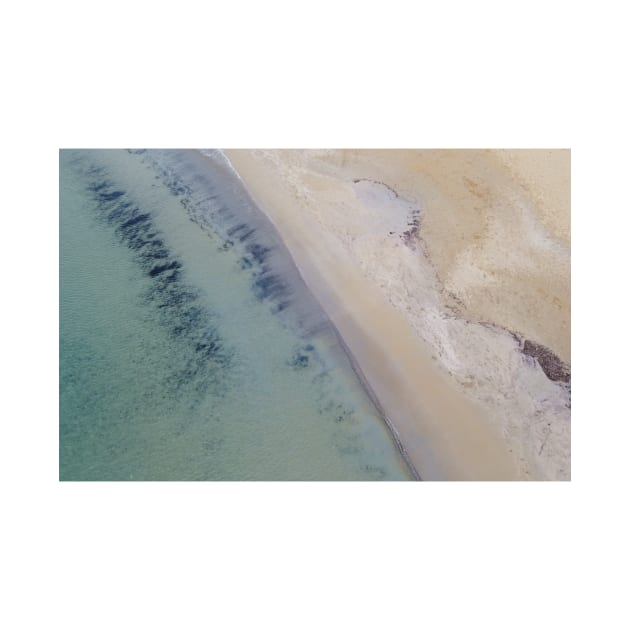 Aerial View Of Sandy Beach And Ocean by Kate-P-