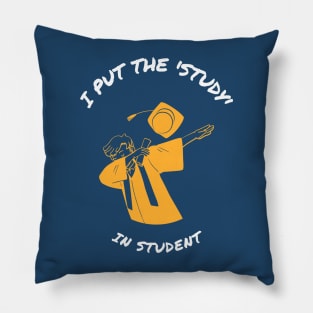 I Put The 'Study' In Student Pillow