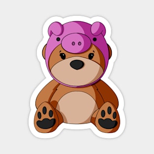 Pig Hat Teddy Bear Magnet