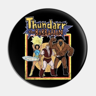 Retro Thundarr The Barbarian Distressed Style Pin