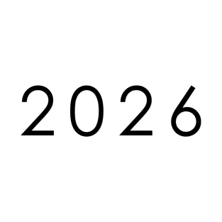 Simple Black / Dark 2026 year T-Shirt