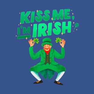 Kiss Me I'm Irish Dancing Leprechaun T-Shirt