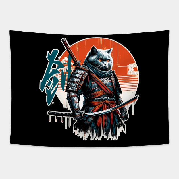 Samurai Catana Tapestry by Cutetopia