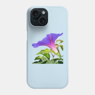 Close Up Of Ipomoea And Leaves Vector Art Cut Out Phone Case