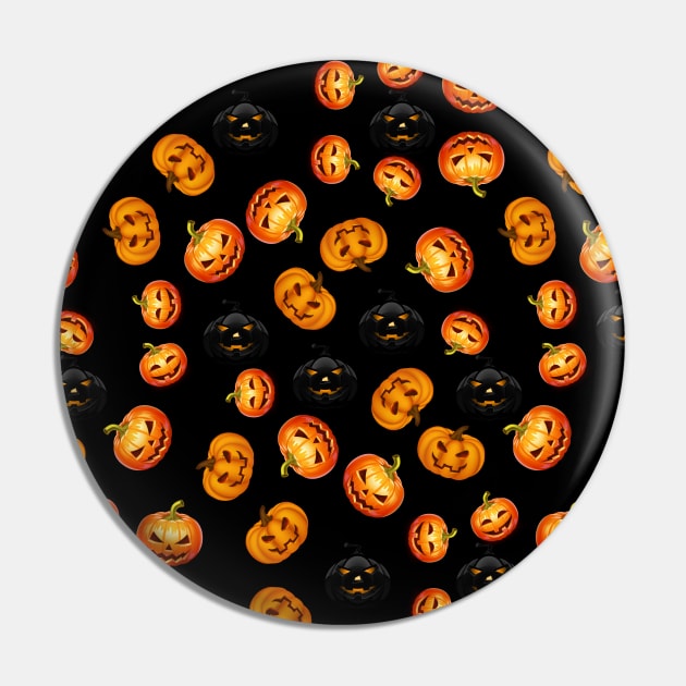 Jack O Lantern Ash Black Pin by Mr Bushido