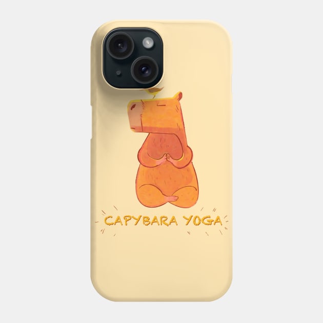 Capybara yoga Phone Case by shikita_a