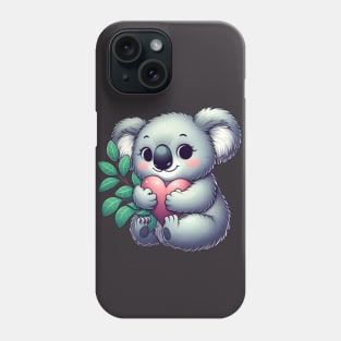 Koala Holding A Heart Phone Case