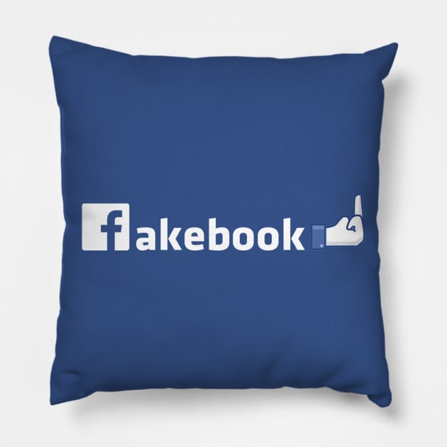 Fakebook Pillow by OncePM